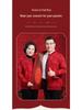 2025 Autumn/Winter Fine Wool Sweater Coat with Fu Character, Fleece-Lined Warm Cardigan for Mid-Aged & Elderly