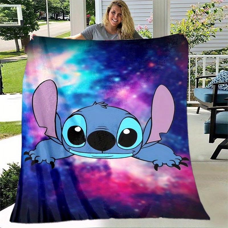 1pc Stitch Printing Blanket - Soft, All-Season Throw for Living Room, Bedroom,Personalized Gift with Adorable Cartoon Design