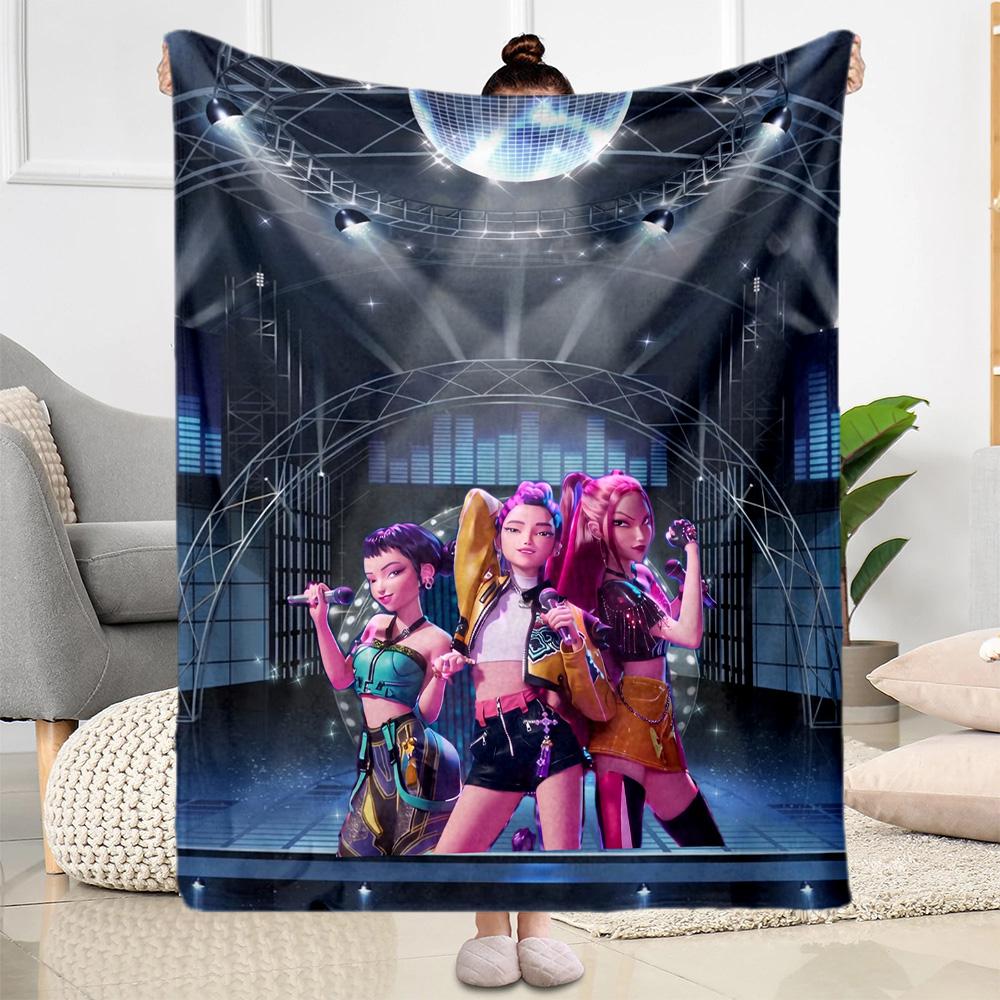 Huntrx Cyberpunk Fashion Blanket Comfortable Perfect for Sofa Seaside Bed for All Seasons Modern Style Unique Gift for Family and Friends Camping
