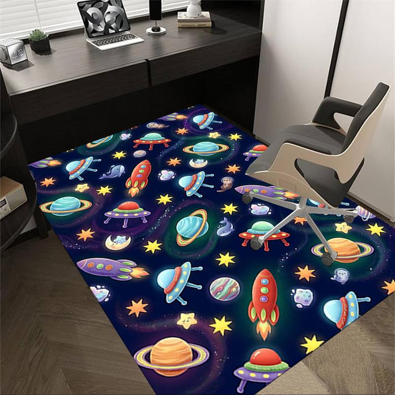 1PC space planets Non-Slip Floor Carpet Compatible for Office&Living Room&Bedroom&Dining room - Soft & Pattern-G0349