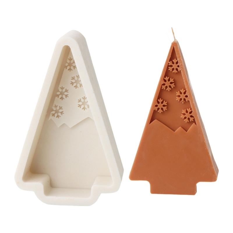 Flexible Silicone Mold Handmade Scented Candle Mould Snowflakes Christmas Tree Aromatherapys Mold Home Decorations