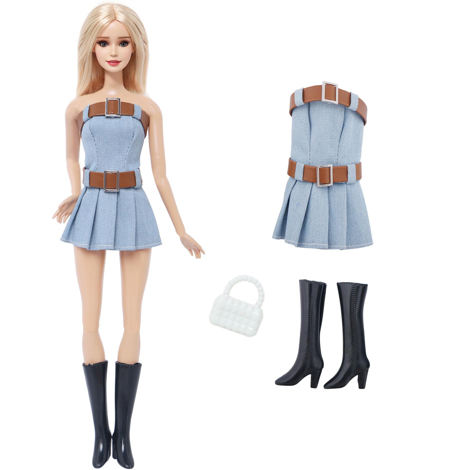 

BJDBUS Одежда для куклы 11,5 дюймов Ba Кукла bie Праздничное платье Вечернее платье Повседневная рубашка Брюки Спортивный костюм Обувь Сумка Аксессуары Детский подарок