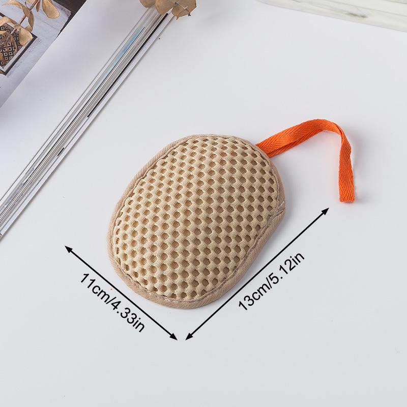2-in-1 Bade-Luffa-Handschuh Doppelseitig Zum Entfernen von abgestorbenen Hautschüppchen und Schmutz Badehandschuh Duschlappen Schäumnetz Seifensäckchen Kann Seife hineinlegen
