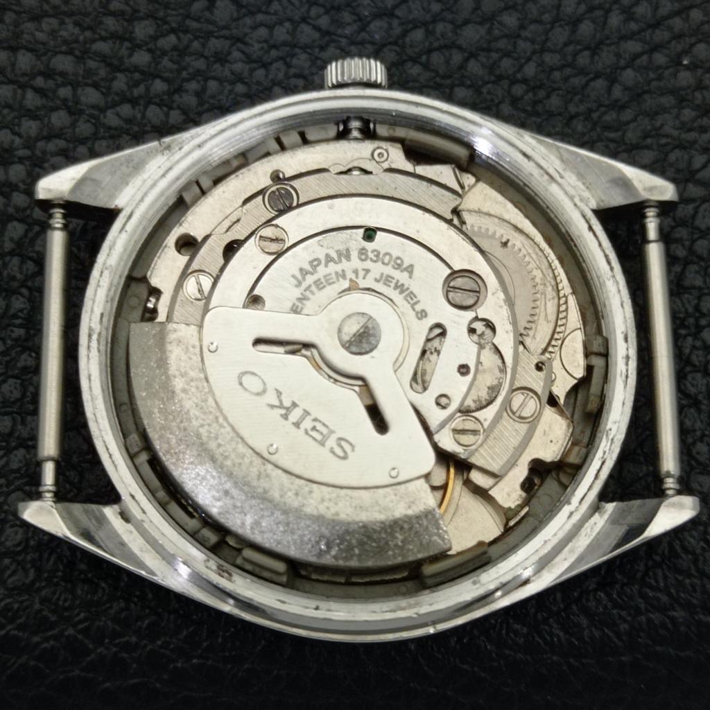 JAPAN VINTAGE SEIKO 5 AUTOMATIC 6309A MENS GREEN COLOR DIAL WATCH A701537-5 R206b-a701537
