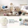 1pc Art Deco Striped Knot Pillow Handmade Soft Polyester Cotton Modern Cozy Decorative Cushion for Homeand Sofa