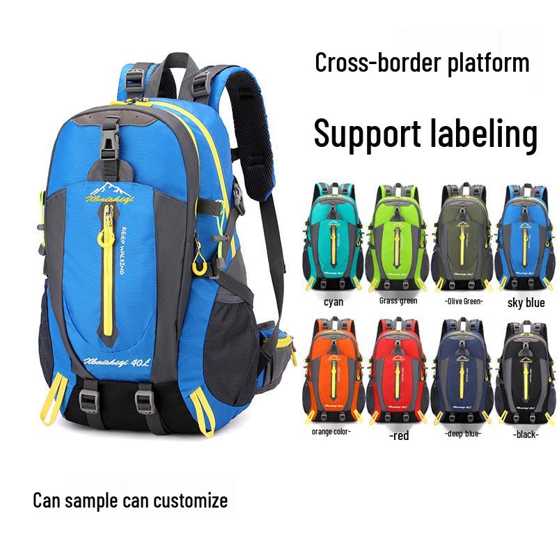 Men's Water-Resistant Outdoor Hiking and Camping Backpack