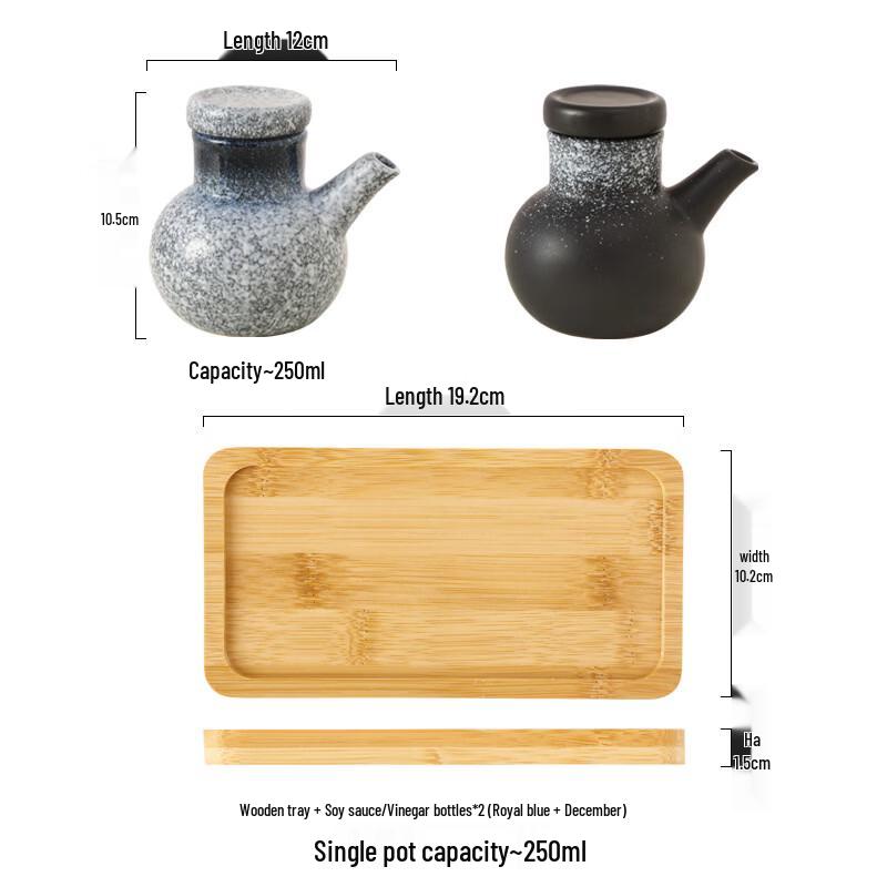 ZISIZ Ceramic Oil & Vinegar Dispenser Set