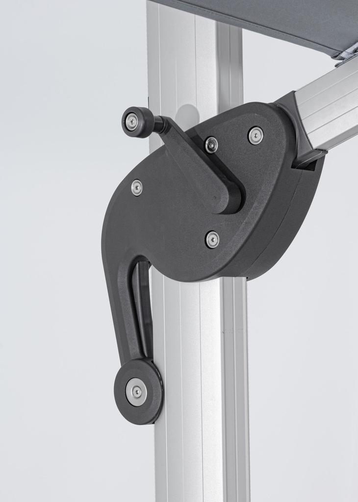 Garden Parasol 400X400Cm Bolzano Ibis Aluminum Gray