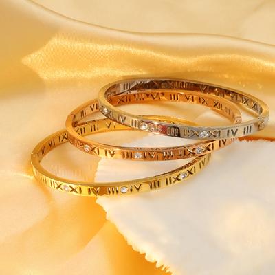Diamond Bracelet Personalized Roman Numerals Titanium Steel Bracelet Women Do Not Fade Wind