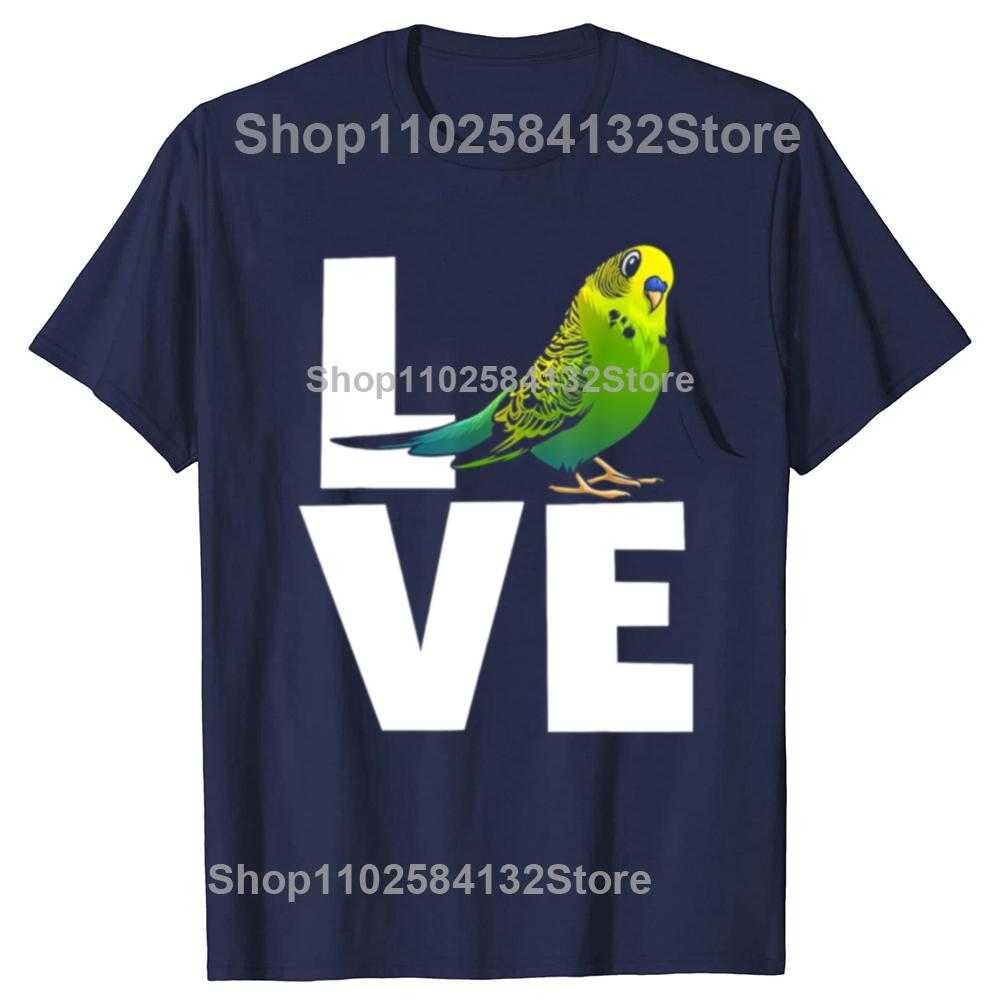 Funny Cute Budgerigar Design For Men Women Budgie Parakeet Animal T-shirts Fashion Casual Tshirt Cotton Loose Oversized T Shirt