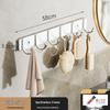 Punch-Free Space Aluminum Wall-Mounted Coat and Hat Hook Hanger for Bathroom