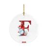 26 Letters Santa Christmas Pendant Acrylic Car Pendant Christmas Tree Decoration