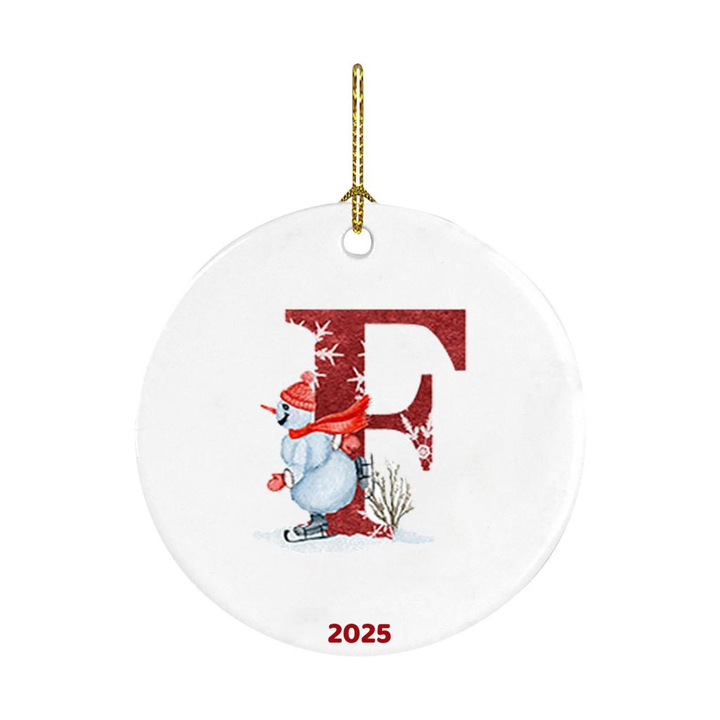 26 Letters Santa Christmas Pendant Acrylic Car Pendant Christmas Tree Decoration