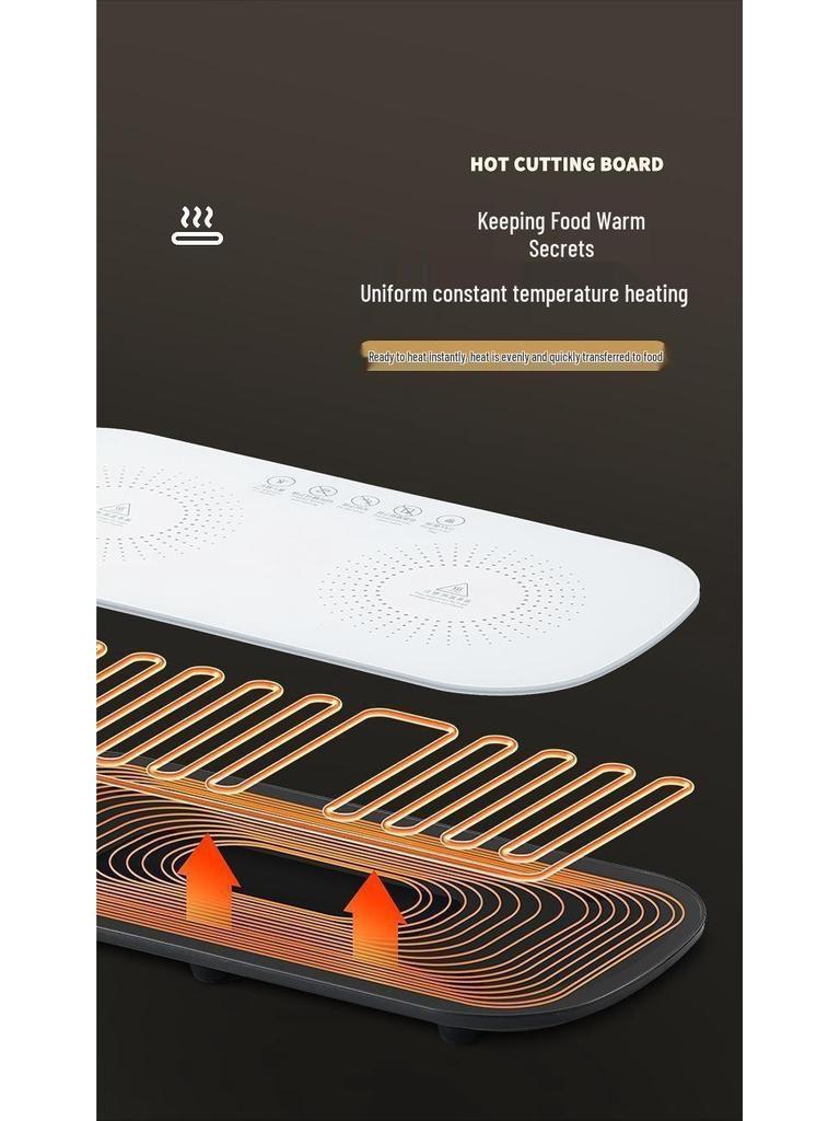 Multi-Functional Heated Cutting Board: Fast Heating & Heat Preservation Pad for Home Use