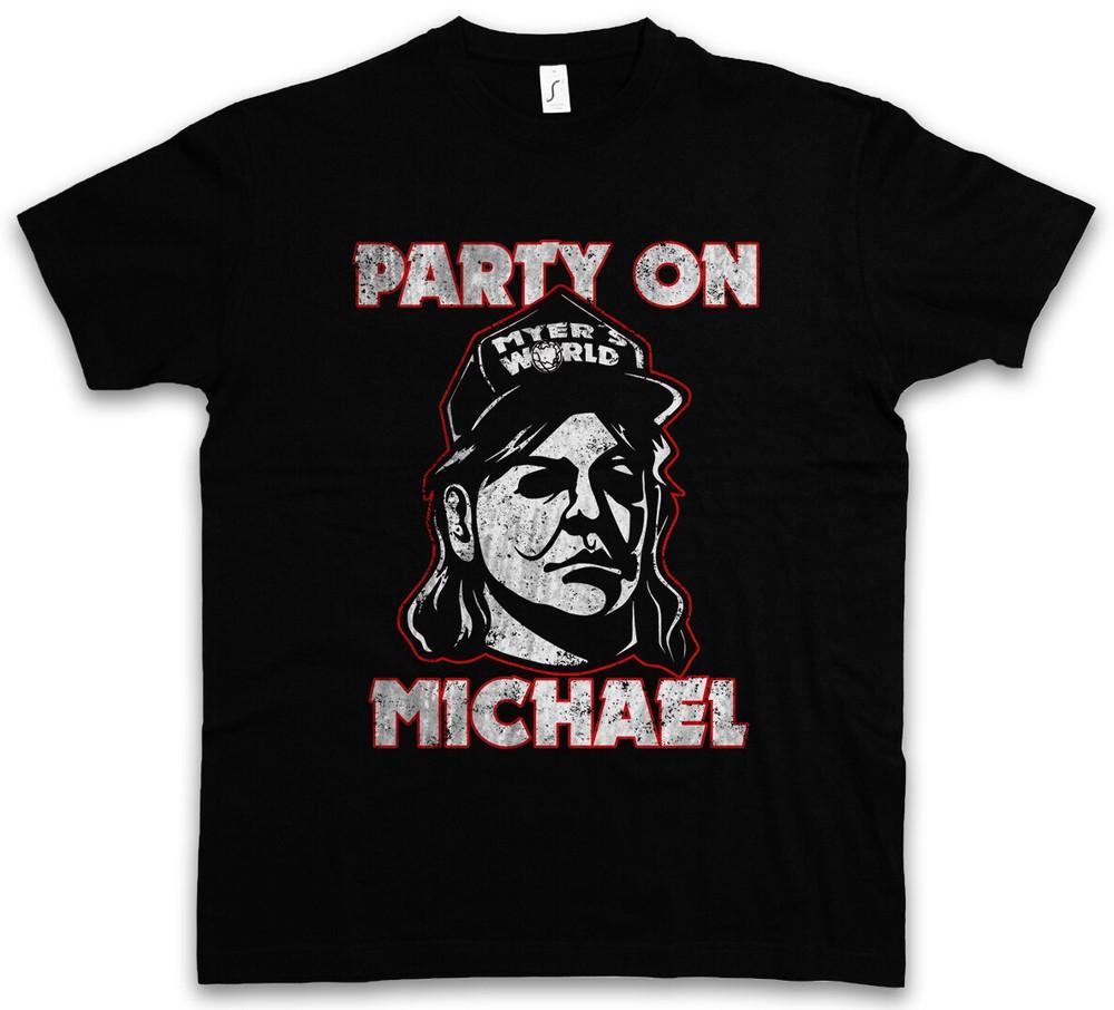 

PARTY ON MICHAEL T-SHIRT Halloween Horror H20 Myers Waynes Wayne s Fun World 2XL