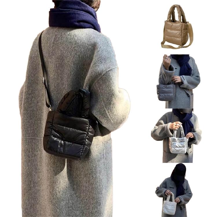 Fashion Large Tote Puffer Shoulder Bag Stylish and Spacious Handbag for Women