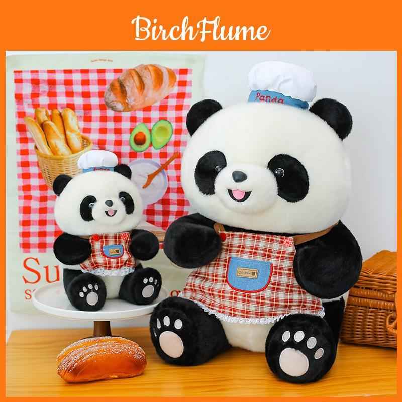 Chef Panda Plush Toy Cartoon Stuffed Animal Pillow For Kids And Gift