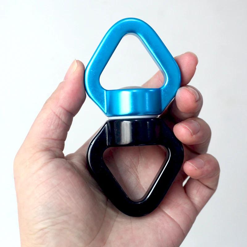 30KN Yoga Swivel Connector Outdoor Rock Climb Carabiner Universal Gimbal Ring Swing Hammock Rope Swivel Rotational Connector