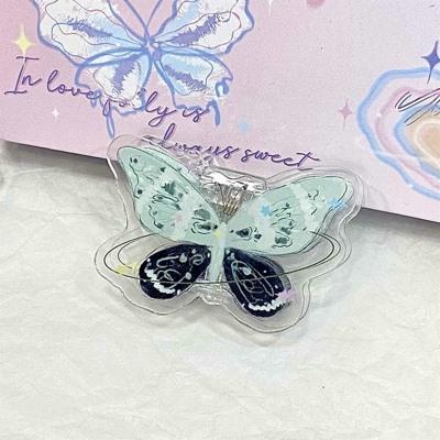 

5pcs Butterfly acrylic clip, girl s heart test paper dovetail clip, photo clip, double-sided corner clip