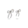2 Pcs Pearlescent Bow Pearl Nail Art Accessories Ribbon Bow Ties Resin Trendy Nail Charms Decorations Diy Cute Nail Parts