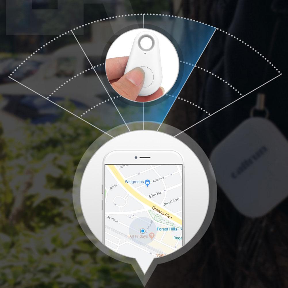 Outdoor Mini Haustier Hund Katze Bluetooth GPS Anti verloren Locator Monitor Tracking Gerät (Weiß)