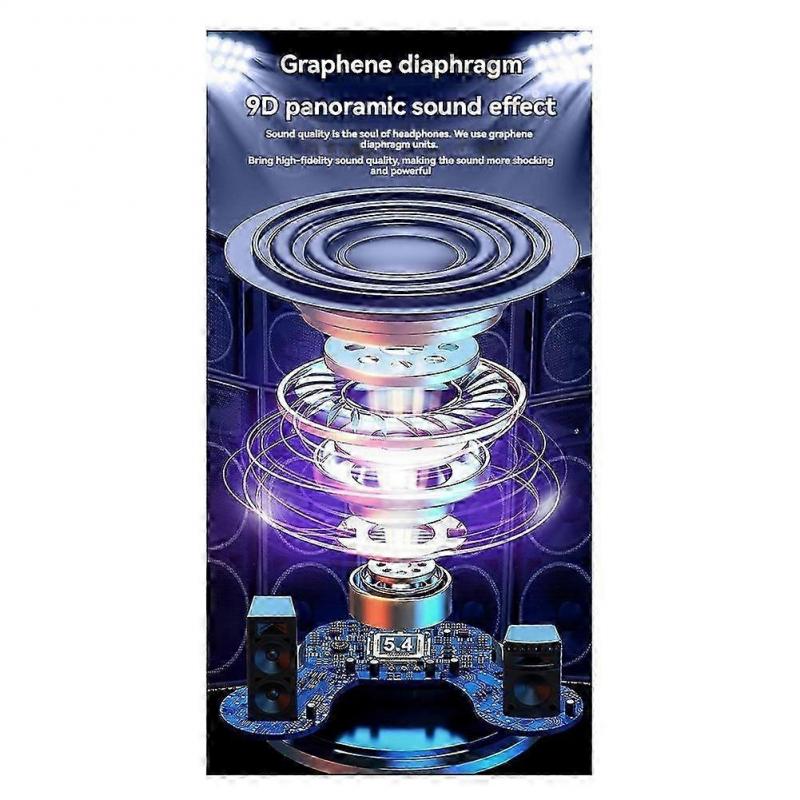 Wireless Noise Cancelling Earbuds Bluetooth 5.4 Bass Stereo Earbud+LED Power Display Charging Case Waterproof Sport A