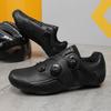 Neue Fahrradschuhe mit Schlössern Doppelschnallen-Schuhe Rennrad-Powerschuhe für Herren und Damen Harte Sohle Mountainbike-Gummisohle