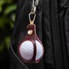 Golf Ball Bag with Clip Cling To Pants Hoop Faux Leather Anti-slip Portable