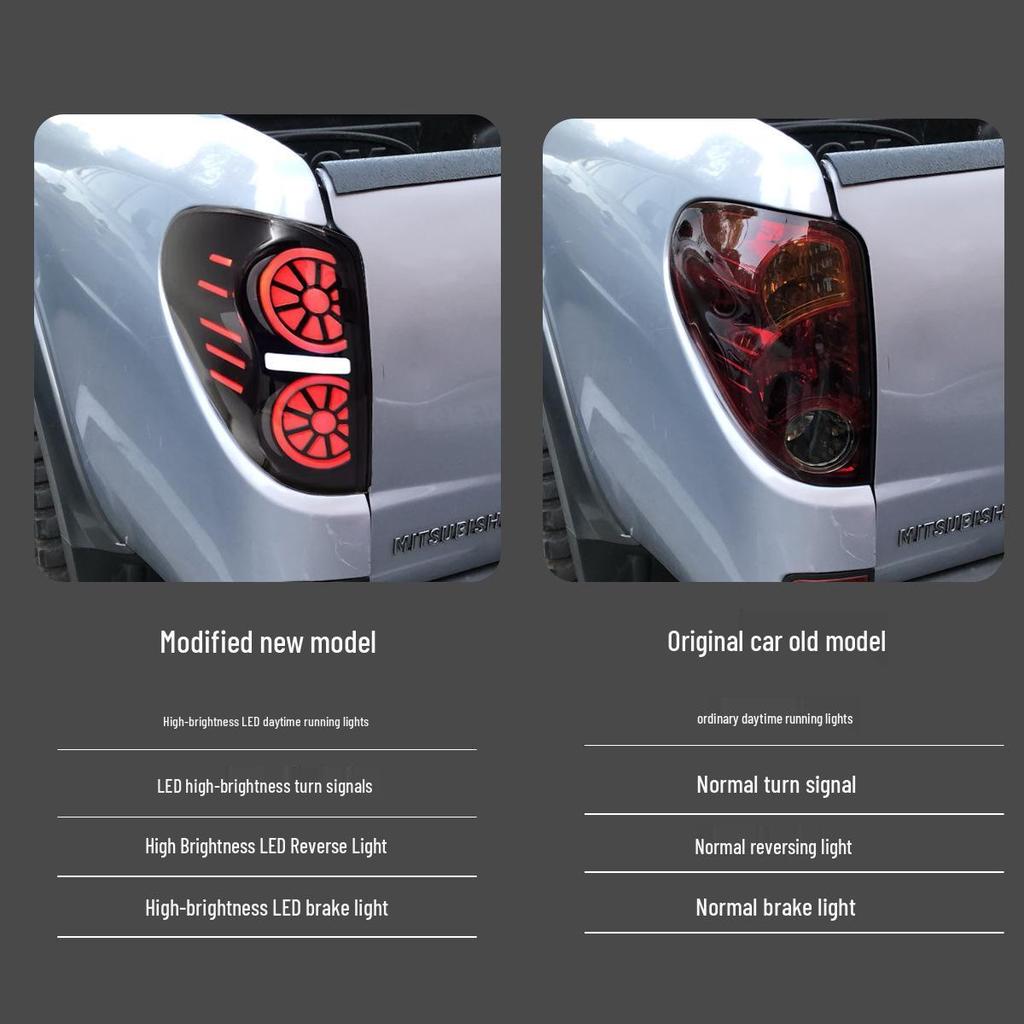 Mitsubishi L200 05-14 LED Tail Lights with Daytime Running and Turn Signals