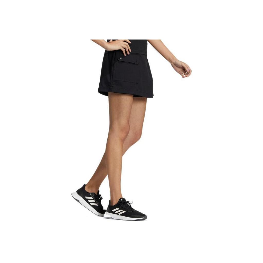 Adidas Neo Solid Color Sports Fitness Skort Women Bottoms Black HF7320