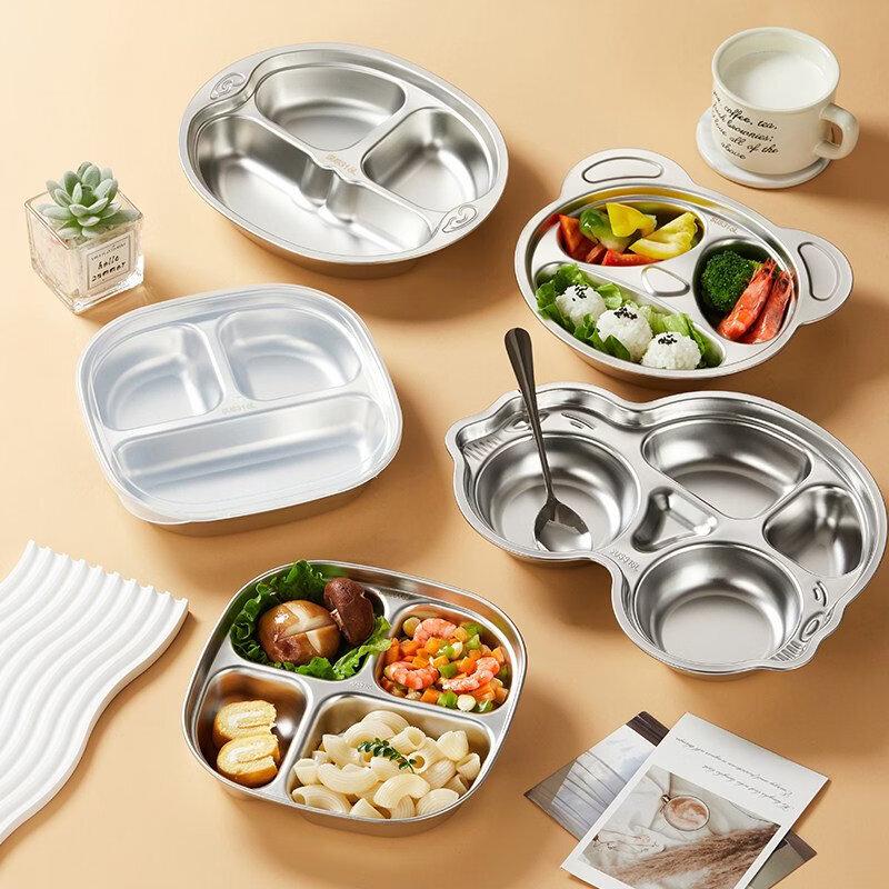 Shengjia 304 Stainless Steel Divided Cartoon Kids' Meal Plate