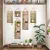 1PC Decorative Rustic Wooden Climbing Frame Flower Rack Space-Saving Vertical Garden Wall Decor Wood S/M/L