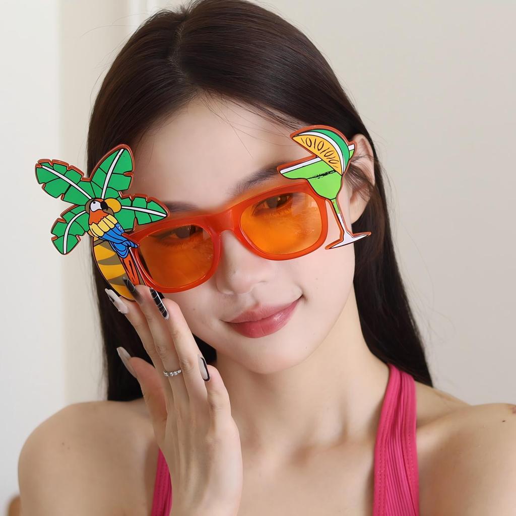 Flamingo Havajská plážová párty Selfie brýle rekvizity