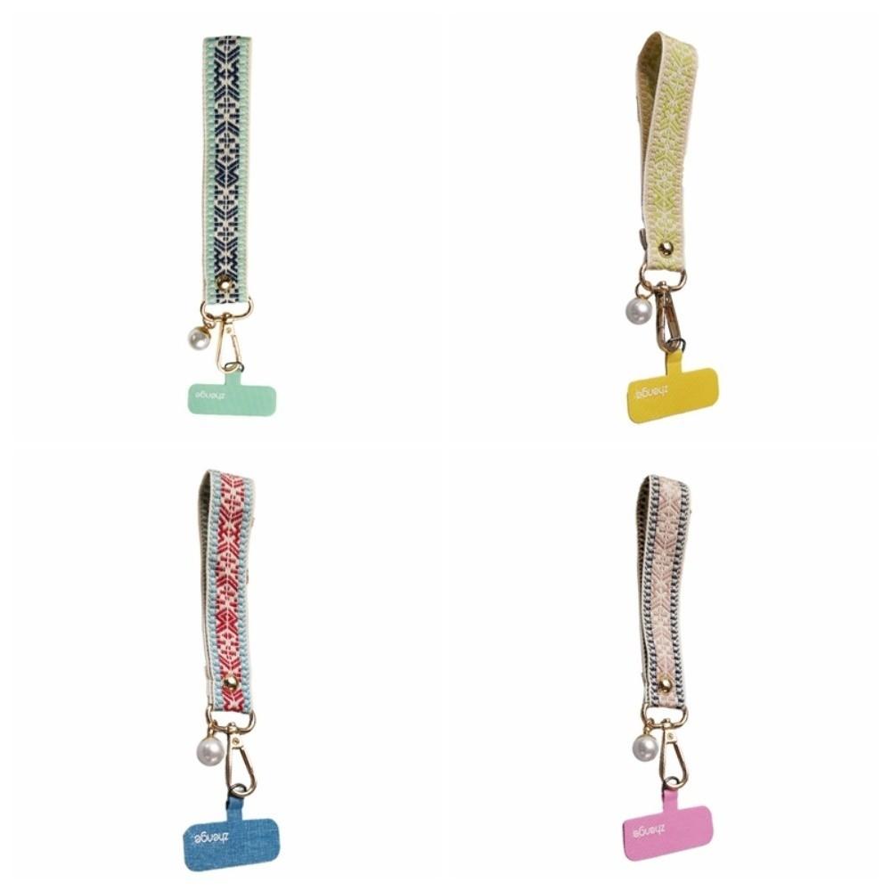 Retro Patterned Mobile Phone Strap Pearl Mobile Phone Lanyard  Mobile Phone Pendant