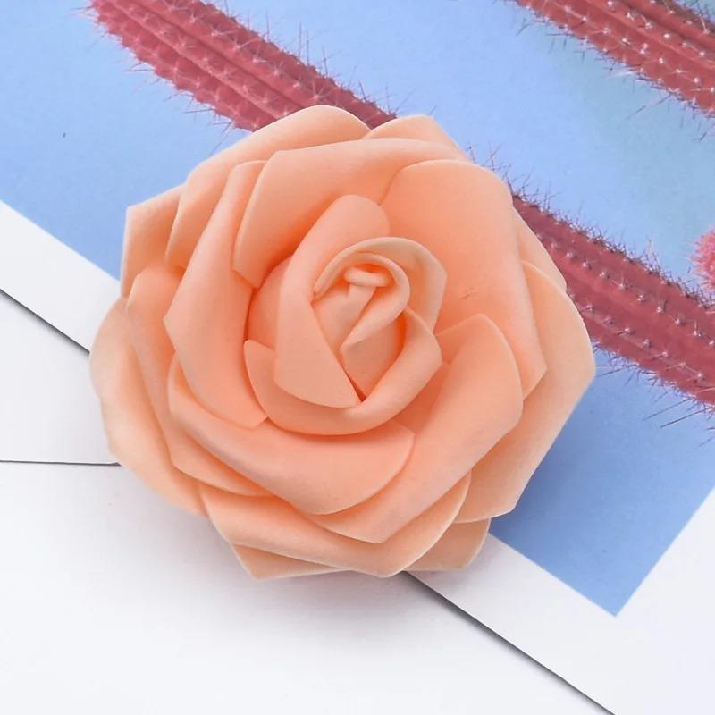 Artificial Flowers 7CM Foam Rose Flower Home Room Wedding Decoration Bridal Accessories Clearance Scrapbooking Brooch Handmade
