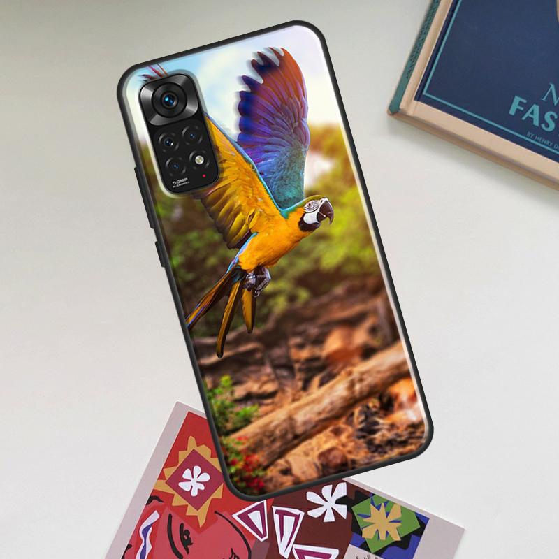 Animal Parrot Birds Case For Xiaomi Redmi Note 12 Pro Plus 8 9 10 11 Pro 8T 9S 10S 11S 12S 9C 10A 10C 12C Cover