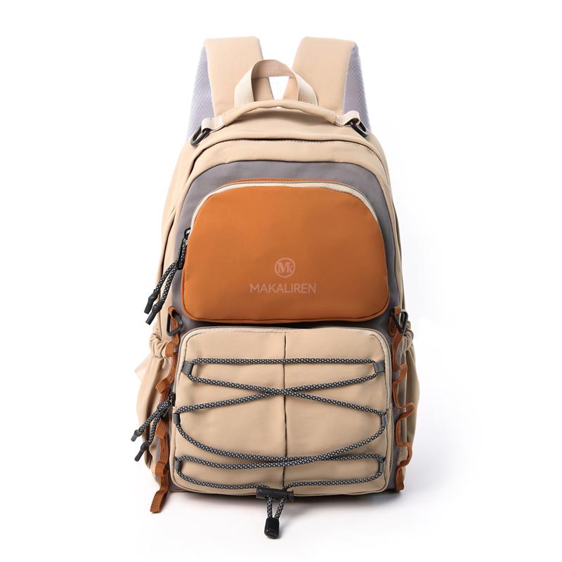 Unisex Outdoor Backpack Color Block Waterproof Backpack