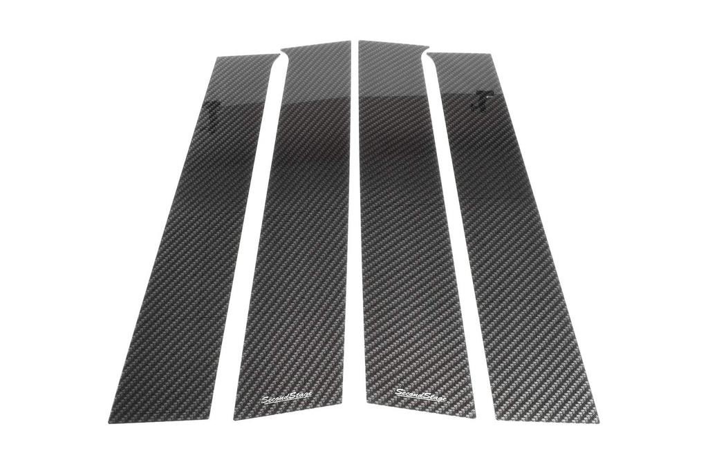 SecondStage Toyota Yaris Cross Pillar Garnish Carbon Fiber for vehicles without T557DCB (Digital Look, visors) /
