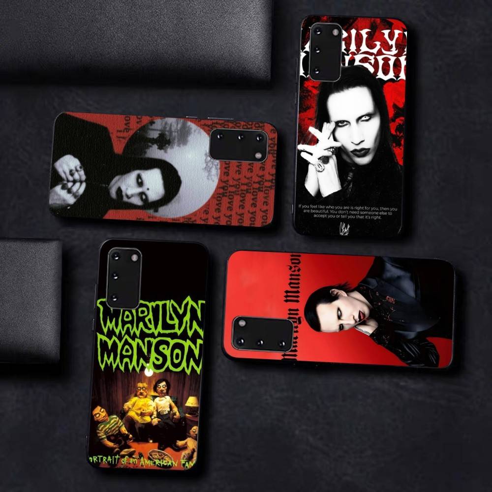 Rock Band Marilyn Manson Phone Case For Samsung S 24 Fe 25 Ultra Plus 20 Lite 21 30 22 23 24 22 Ultra 5G Fundas