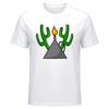 Cartoon Cactus Torch Flame Graphic Man's T-Shirt