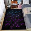Hexagon Pattern Carpet with Purple and Blue Gradient Modern Design Suitable for Use As an Anti-slip for Living Room Bedroom Sofas