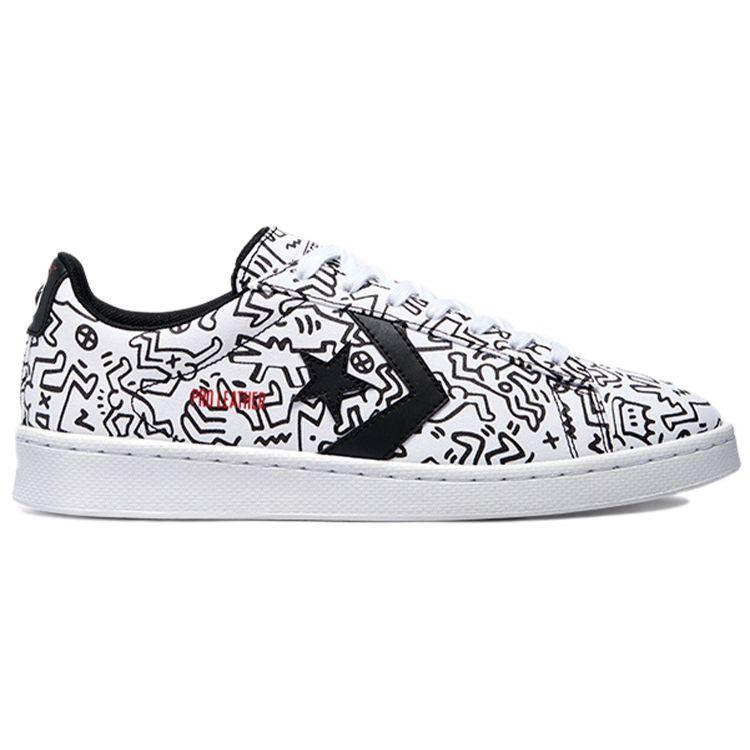 Keith Haring X Converse Pro Leather Low Unisex Sneakers White Black Red 171857C