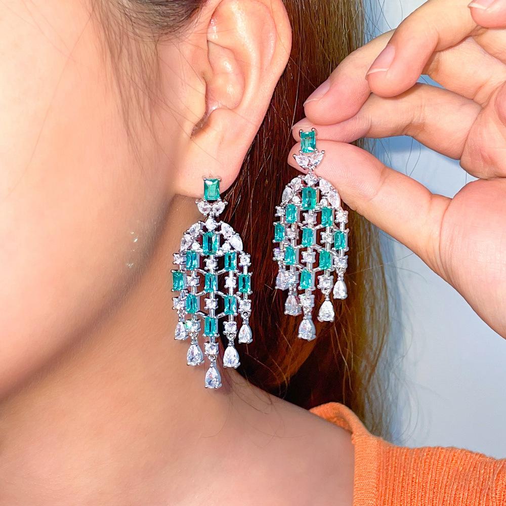 Needle Heavy Industry Earrings Star Street Shot With Fringed Earrings Earrings Dress Banquet Matching Women