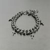 Titanium steel cross Cuban bracelet ins men's tide brand retro cold style hip hop couple jewelry niche accessories tide
