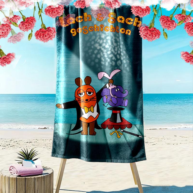 Asciugamano da Spiaggia Poster del Topo, Asciugamano Grande Morbido ad Asciugatura Rapida per Spiaggia Campeggio Nuoto