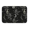 Crow Moon Door Mat Anti-Slip Kitchen Bathroom  Halloween Spooky Witch Garage  Floor Entrance Rug