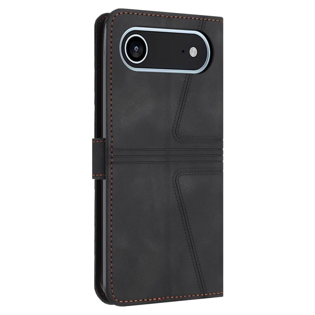 For iPhone 17 Air Case Triangle Imprinted Anti-Scratch Phone Wallet Cover