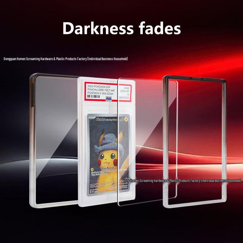 

PSA35 Grading Card Protector: Double-Sided Transparent Anti-Drop Pokémon Protective Case TPU+PC Double Shield Color Custom