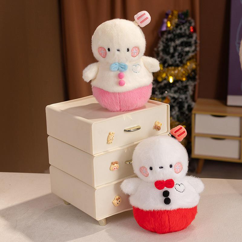 Cute Snowman & Santa Plush Christmas Ornaments - Holiday Decoration Gifts.