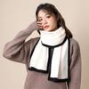 Wool Knitted Scarfs Thicken Plush Neckerchief Shawl Winter Scarf  Lady
